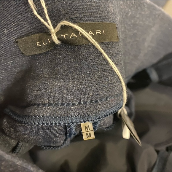 Elie Tahari | Cotton Blend Pantsuit In Navy Classic Set - Picture 10 of 12